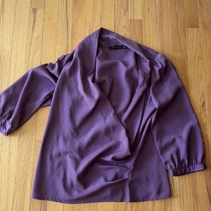 The Limited Purple Wrap Blouse